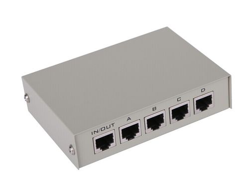迈拓维矩MT-RJ45-4 4口RJ45网络共享切换器 4进1出免插拔，内外网切换一步到位